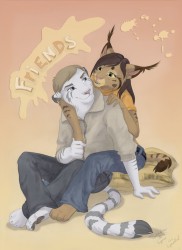 Рисовала так же другу(один из многих подаренных ему)...но увы...рисунок был не принят(